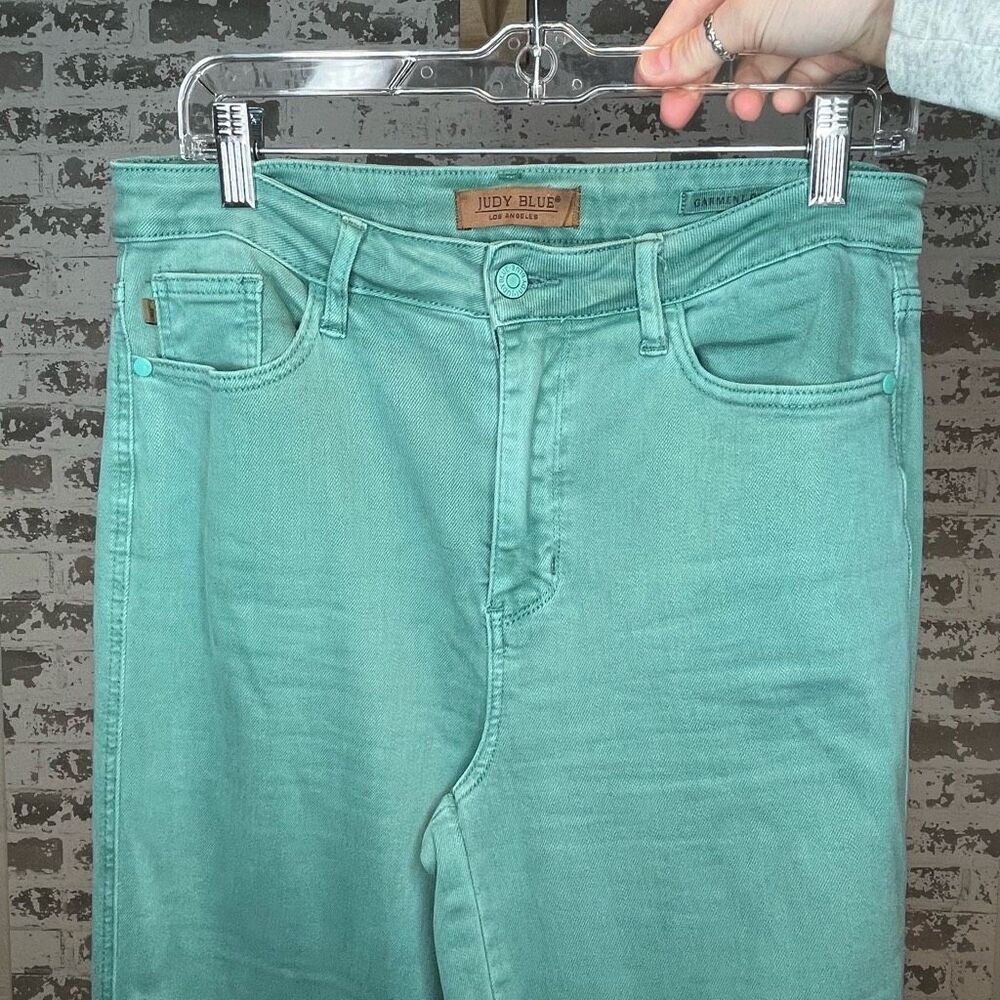 Judy blue | women turquoise jeans boot cut garment dyed
